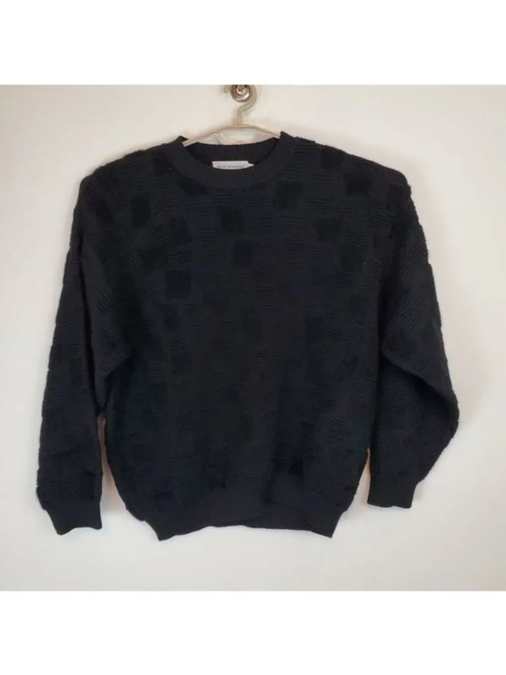 Beau Brummel vintage wool sweater textured knit crew neck